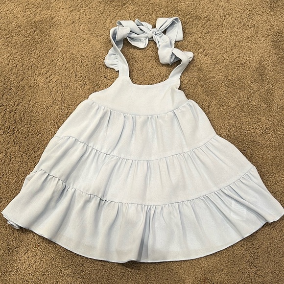 Light Blue Halter Dress - Picture 1 of 3